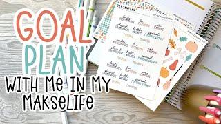 OCTOBER GOAL PLAN WITH ME in my MAKSELIFE Planner | HanCanPlan