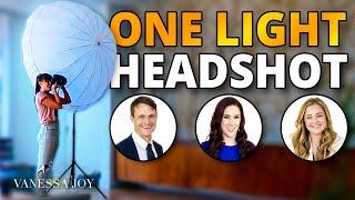 EASY professional headshot photography w/ ONE light