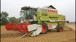 Classic 1994 Claas Dominator Mega 204 combine harvesting winter wheat