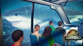 Megalodon Shark Tunnel! Underwater Tour In This Jurassic World Evolution 2 Park Build