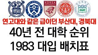 40년전 대학 순위에 대해 알아보자! (문과 편)