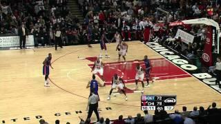 Derrick Rose alley-oop dunk vs Pistons 1/10/11 HD 720p