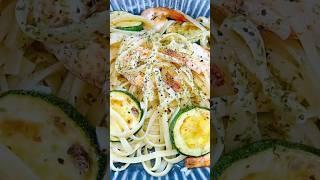 Easy Garlic Shrimp Zucchini Spaghetti with Rich Garlic Flavor!