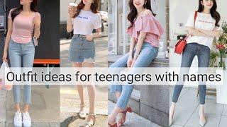 outfit ideas for teenagers with names||THE TRENDY GIRL