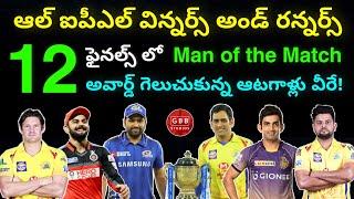 IPL Winners and Runners List from 2008 to 2019 | All IPL Finals Man of the Match Winners | IPL 2020