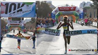 10K Valencia Ibercaja 2024 | #JacobKiplimo | #AgnesJebet #WORLDRECORD | BenFieldTrackandField