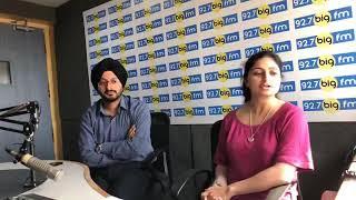 Chairman #JKSSB Mr Simrandeep Singh in 92.7 fm studios with BIG MJ Juhie