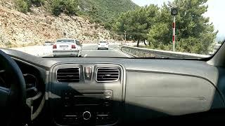 Muğla-Marmaris yolu Sakar Geçidi iniş Reno Clio