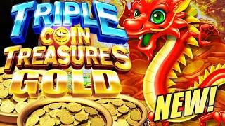 NEW SLOT! TRIPLE COIN TREASURES GOLD  COULDN'T STOP BUYING BONUSES! Slot Machine (AGS)