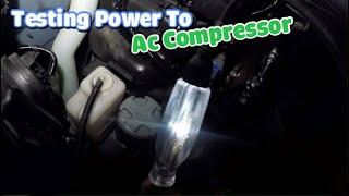 How to test power to AC compressor