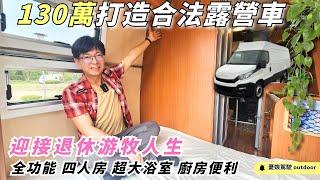 130萬打造合法露營車【可四人同住｜廚房浴室通通有】 IVECO H2｜自走式露營車｜露營車泊｜ Camping Car《憂娘駕駛Outdoor》