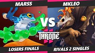 The Throne 2 LOSERS FINALS - Marss (Ranno) Vs. MkLeo (Forsburn) Rivals of Aether 2 - RoA2