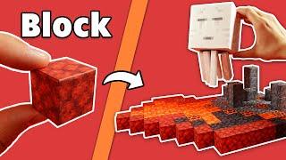 I Made The NETHER With MAGNETIC Minecraft Blocks...