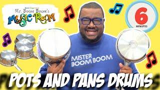 DIY Drums for Kids | Head Shoulders Knees Toes Song | Preschool Music Class with Mr. Boom Boom