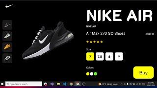 NIKE Shoes Landing Page HTML & CSS 