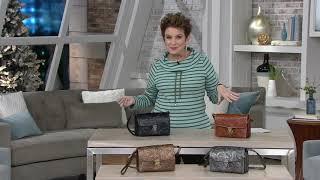 Patricia Nash Leather Crossbody Bag -Bianco on QVC