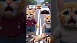 Ginger Cat Cry After a plane Crash very Sad Story of Ginger Cat #aicats #funny #cat #catmemes #fyp