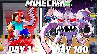 I Survived 100 Days in DOORS THE MINES in Minecraft!