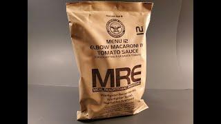 2023 MRE Elbow Mac in Tomato Sauce Review US Meal Ready to Eat Tasting Test