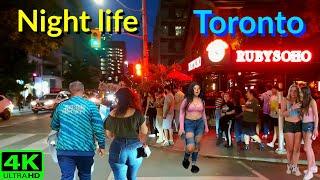 【4K】SATURDAY NIGHT ON KING STREET | DOWNTOWN TORONTO NIGHT LIFE