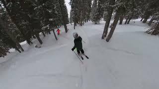 Allie & James' tree skiing in Brighton, UT 주원이 예원이 트리 런 - 브라이턴 리조트