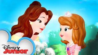 Sofia Meets Belle! | Sofia the First | @disneyjr