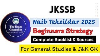JKSSB Naib Tehsildar Strategy For Beginners! Start From Zero & Crack it in First Attempt