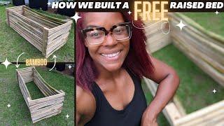 BAMBOO Raised Garden Bed| Garden VLOG #growyourownfood #gardening #raisedbedgardening #bamboo