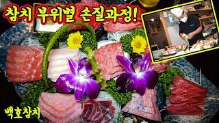 참치 부위별 손질과정! 참다랑어, 눈다랑어, 황새치 /Introduction of tuna's most delicious parts./マグロの一番おいしい部分をご紹介します