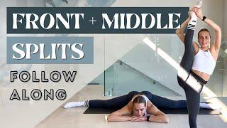 Front and Middle Splits FOLLOW ALONG routine |Based on Science |No Equipment |Beginner to Advanced