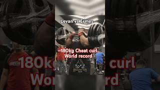 Levan's vs Ermes 180kg Cheat Curl #armwrestling #propanjaleague @LevanSaginashviliOfficial