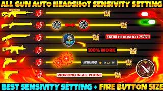 Free Fire Headshot setting 2025  Best Sensitivity Settings ️| Sensitivity + Hud Settings Free Fire