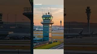 How Air Traffic Control Operates at Sunset ️ #airportlife #atc  #aviationlovers #aviación