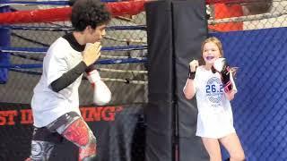 06/22/24 Priscilla & Arnold 5 rounds of standup fighting #fightingkids #fighter #kidsboxing #kicks