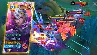 WTF DAMAGE!! THIS BENEDETTA COMBO CAN EASILY 1 SHOT ENEMIES!! | MOBILE LEGENDS