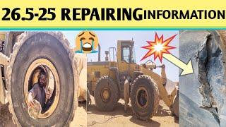 Tubeless tyre repairing information Velog 26.5-26 Loader Tyre| Pakistani Youtuber