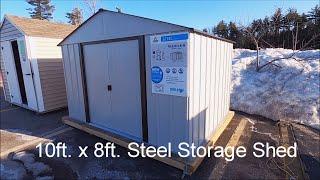 Lowes Arrow 10ft. x 8ft. High Point Galvanized Steel Storage Shed