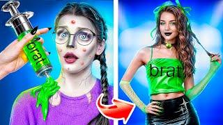 Barbie vs Zombie! How to Become the Most Popular Girl in High School! Makeover from Nerd to Popular!