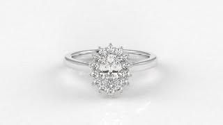 SB0052 Custom Made Halo Diamond Engagement Ring