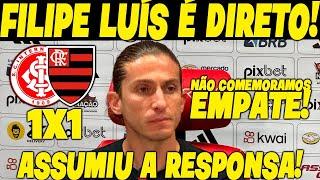 FILIPE LUÍS FOI DIRETO E RETO: “A RESPONSABILIDADE É TODA MINHA!” PÓS-JOGO: FLAMENGO 1-1 INTER!