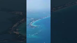 Cancun Aerial view | view from airplane #cancun #mexico #caribbeansea #travel #ocean #airplaneview