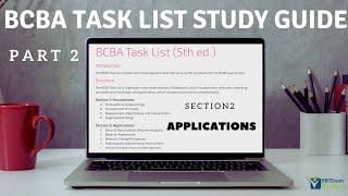 Complete BCBA Task List Study Guide | BCBA Exam Study Guide (Fifth Edition) [Part 2] | Applications