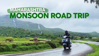 Road Trip in Maharashtra Monsoon | My First Moto Vlog | Naneghat from Mumbai 2024