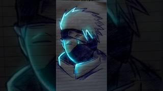 How To Draw KAKASHI By Using (PEN) #shorts#art#anime