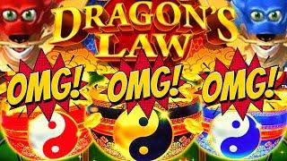 OMG!! POP! POP! POP!! Last Spin Save! DRAGON'S LAW FORTUNE POTS & FORTUNE BAGS Slot Machine (Konami)