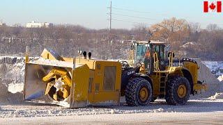 Raw video of the biggest snow dump site in Montreal/Truck Accident/Canada️【No music/No subtitle】