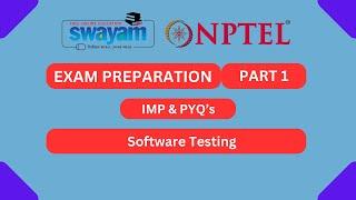 Software Testing Part 1 || NPTEL Exam Series 2024 || MYSWAYAM || #nptel #nptel2024 #myswayam