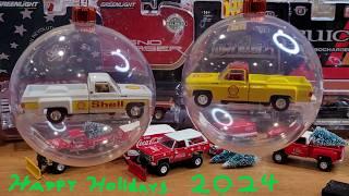 Merry Christmas 1/64 Diecast Collectors! M2 Christmas Ornament Trucks, Greenlight, and Hot Wheels!