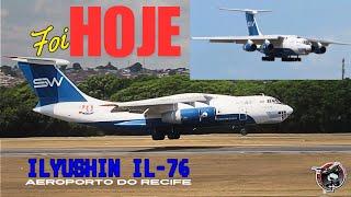 MANHÃ DE SÁBADO NO AEROPORTO DO RECIFE, POUSO DO ILYUSHIN IL-76 SILKWAY PELA PISTA 36.