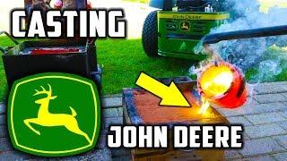 Casting Brass Mirror Polished John Deere Logo